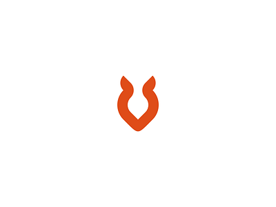 minimal rabbit head animal head logo minimal minimalist orange rabbit simple simplicity symbol