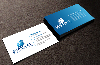 Bright services business card branding graphic design logo