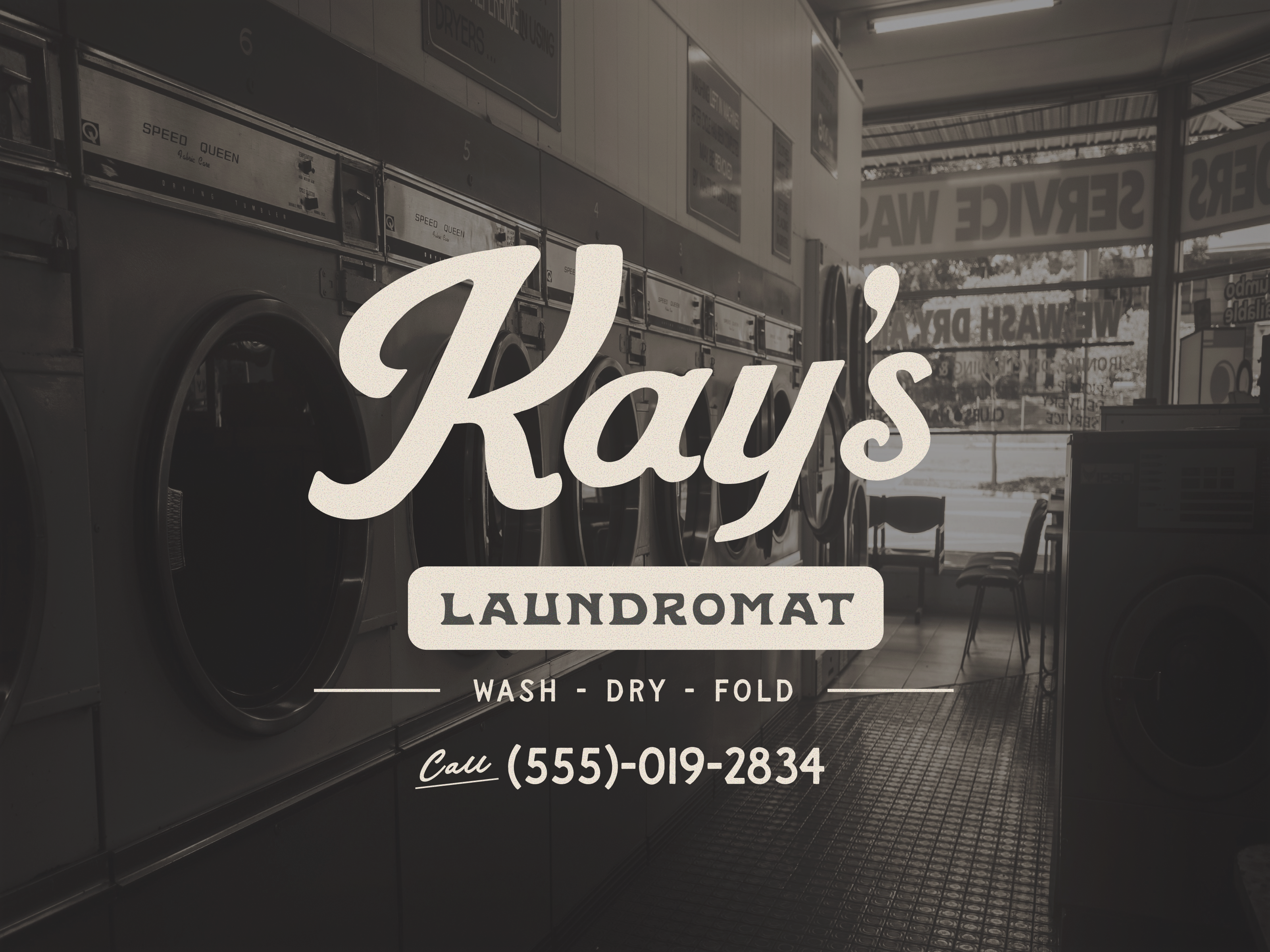 Laundromat Logo branding design graphic design illustration logo typography