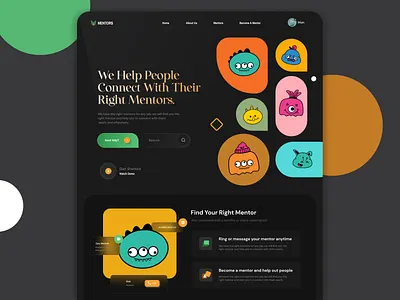 Mentors Landing Page (Bogdan Falin Replication) build designdrug watchmegrow ui