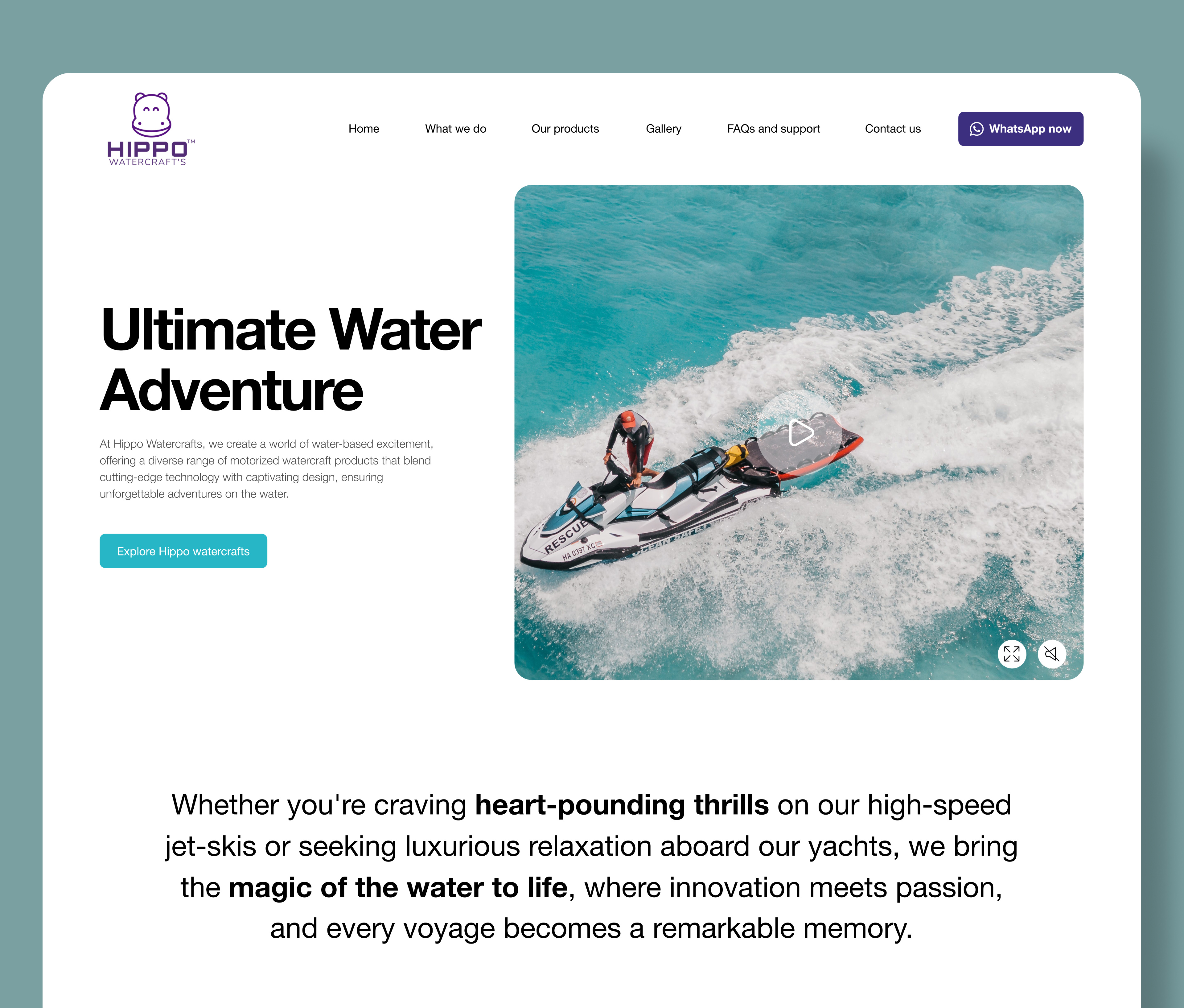 Watercrafts Products Website app branding desgin ecommerce explore product selling ui ux watercraft website