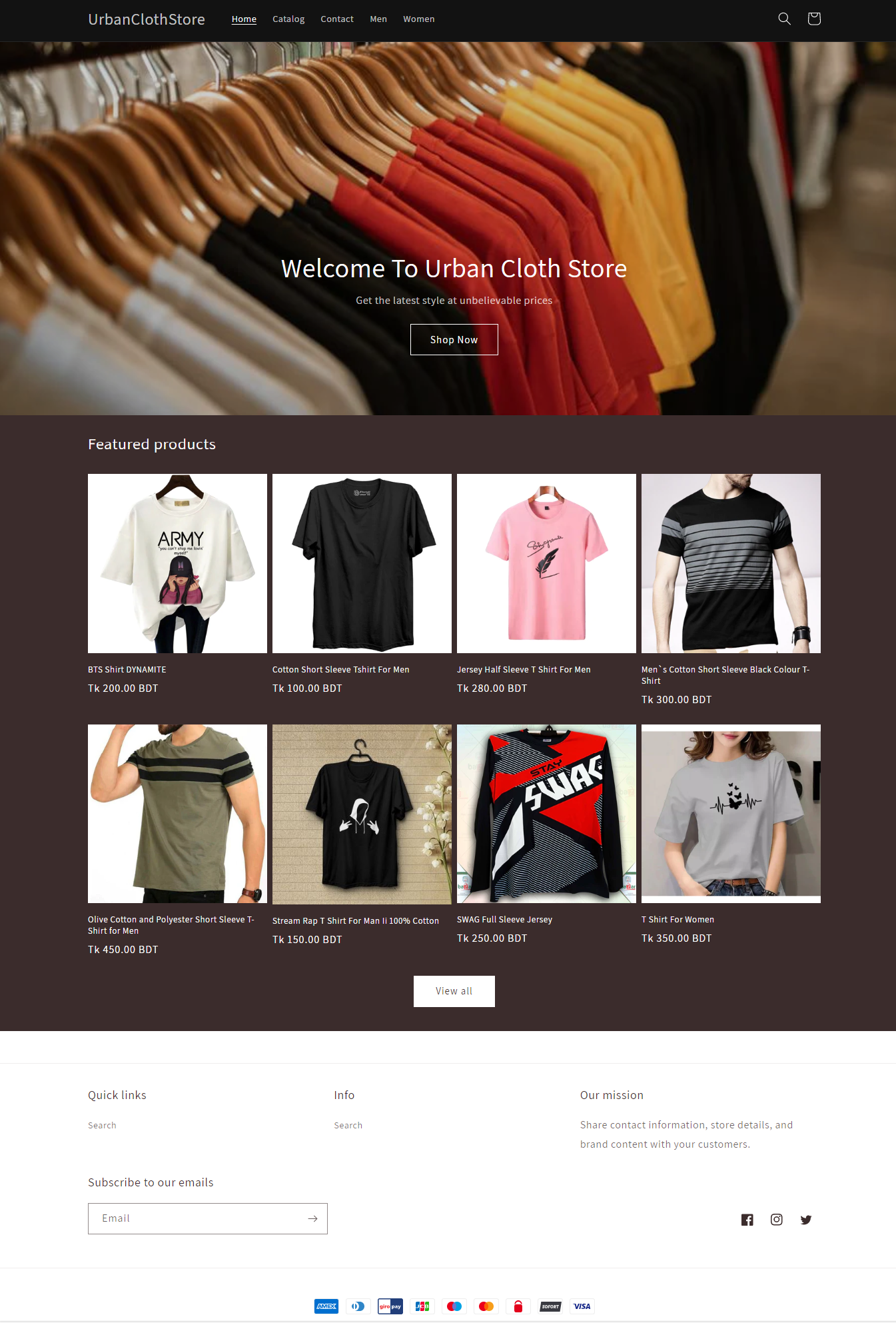 Shopify Store Design by Stepahine Shanto on Dribbble