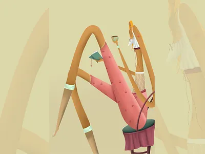 Reading girl adobe illustrator art branding character design design digital dribbble graphic design illustration logo postal card poter ui vector