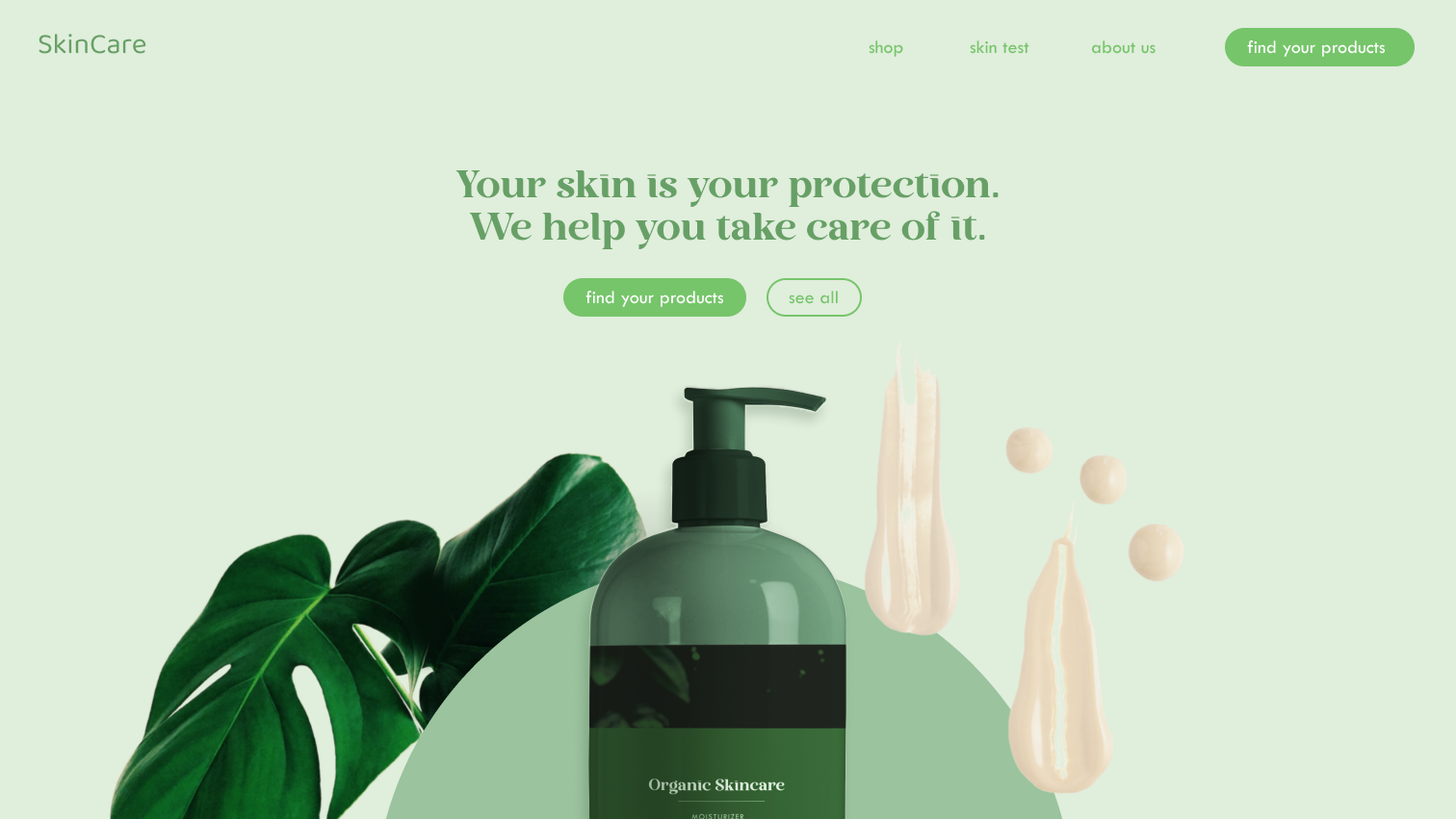 Example of Organic Skincare concept