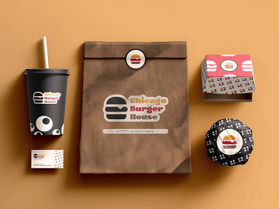 Chicago Burger House branding graphic design packaging design product design