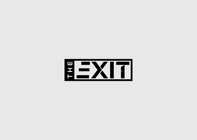 THE EXIT 3d arrow branding design door graphic design icon illustration logo stairs ui ux vector word mark logo