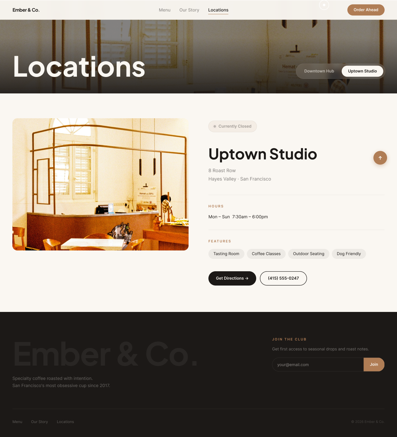 Location 2 emberco. location uidesign ux design webdesign