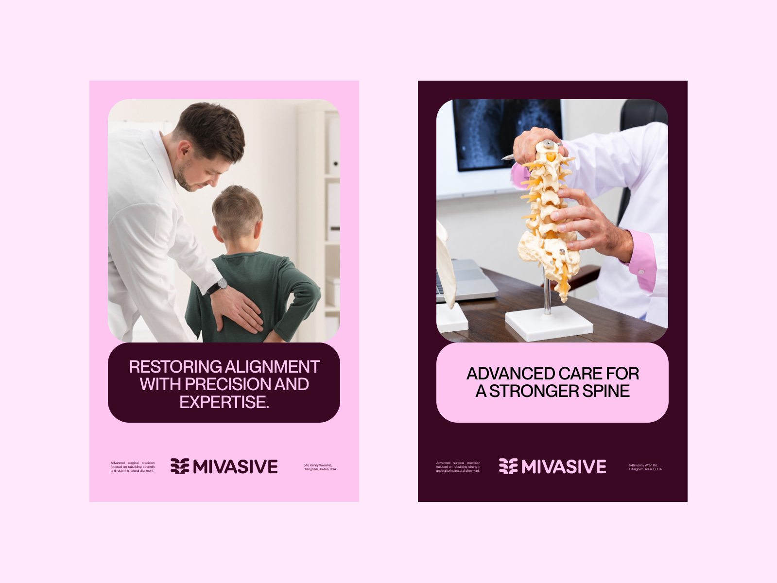 Healthcare Brand Identity brand identity branding healthcare branding healthcare logo logo design logo designer medical logo print spine branding spine logo spine surgery branding typography