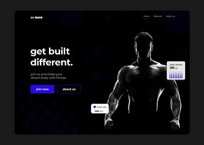 Aura - Fitness Design app design graphic design ui ux