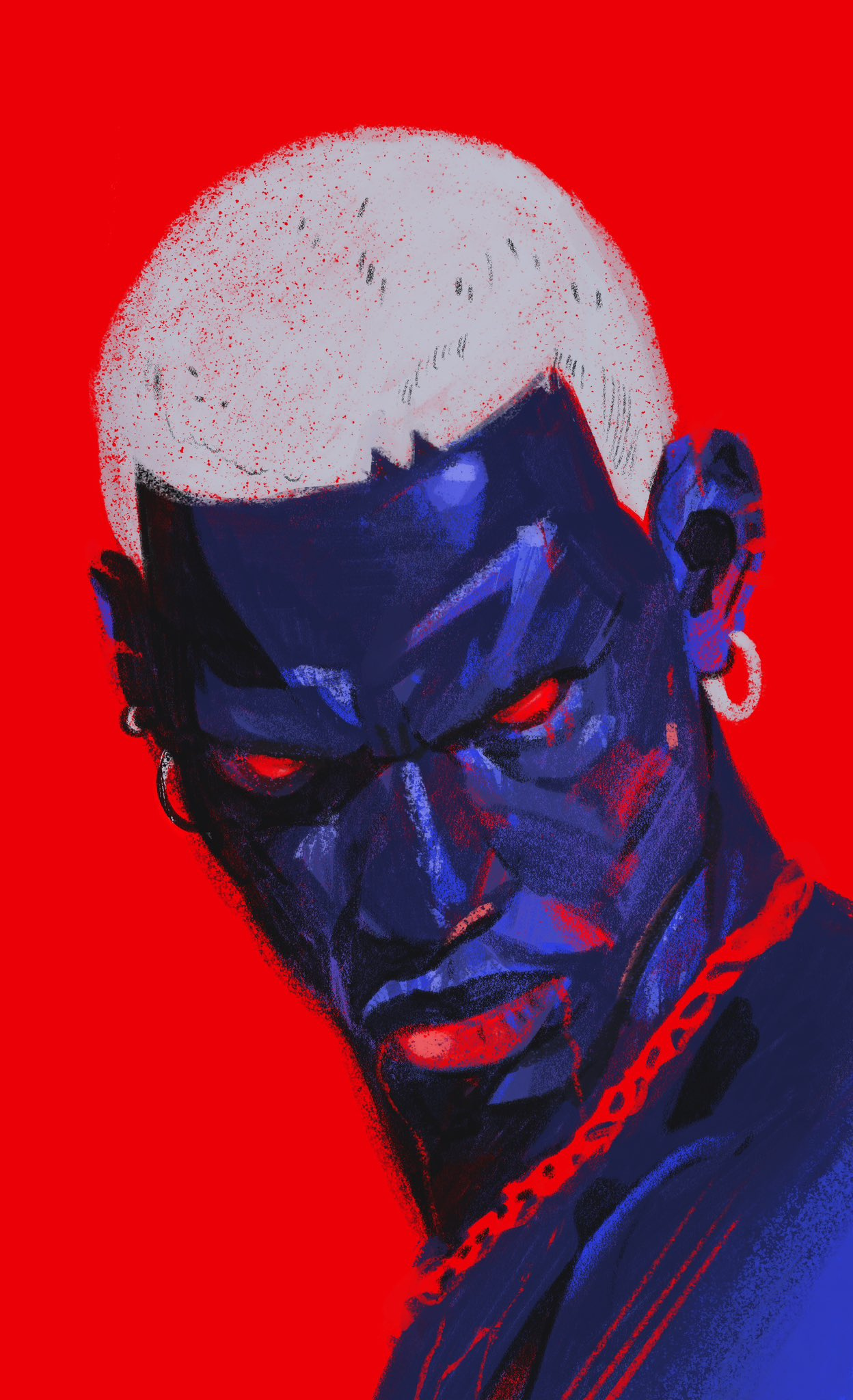Blade - Illustrated Portrait blade character illustration illustrator killer killer portrait people portrait portrait illustration procreate vampire vampire portrait