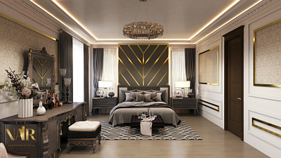 Luxury Classical Bedroom 3d animation app branding design graphic design illustration logo ui vector