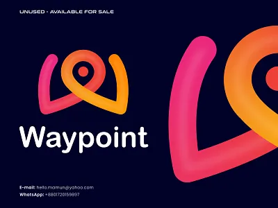 Minimalist, Modern Letter W and Location Pin Logo Design. best logo branding letter w logo location logo location pin logo logo design minimalist logo modern logo popular logo tour logo travel traveling logo way logo waypoint