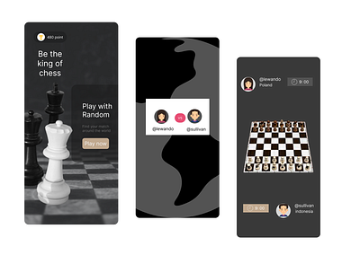 Chess Game app chess design figma game graphic design illustration ui ux