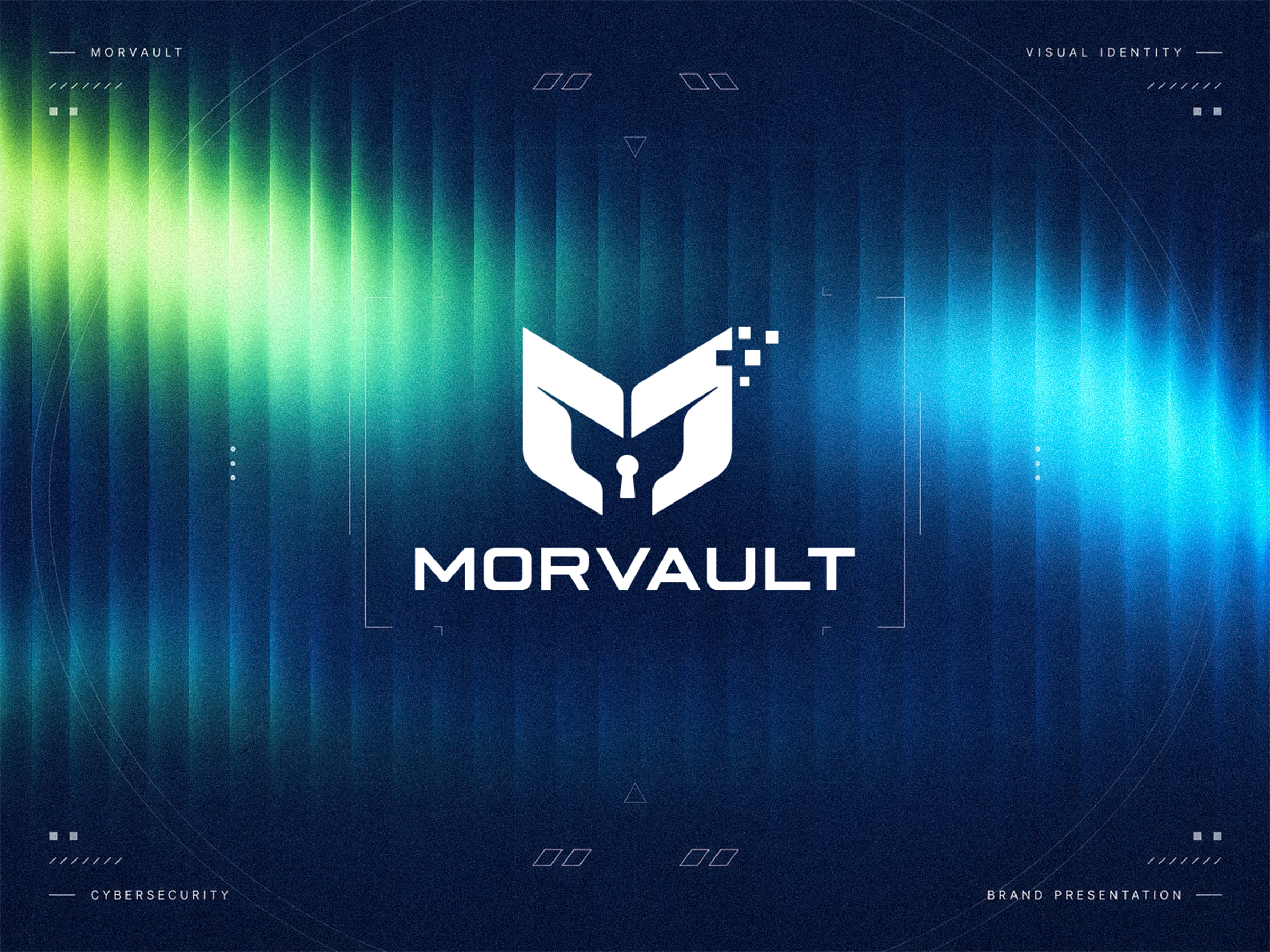 MORVAULT - Cybersecurity & Digital Defense Logo Brand Identity brand identity branding corporate identity creative wisdom cyber security logo cybersecurity cybersecurity branding cybersecurity company digital defense digital security letter m logo logo design logo mark security branding shield logo tech branding tech logo technology logo vault logo