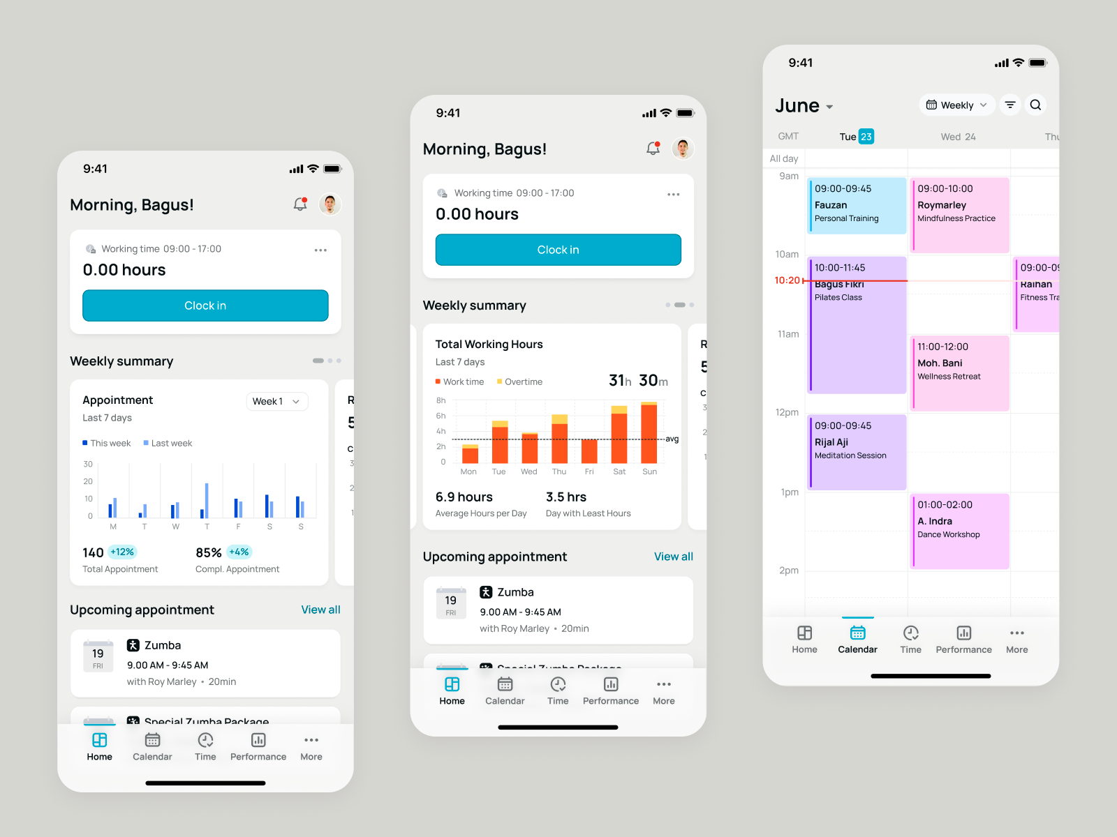 Schedulo: Mobile Booking Management Homepage and Calendar ai appointment booking app business services calendar ui customer dashboard homepage mobile app mobile design mobile ui product design saas saas design scheduling staff ui ux wellness services