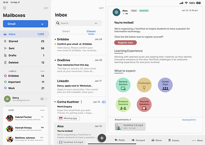 Mailbox Application email inbox mailbox ui