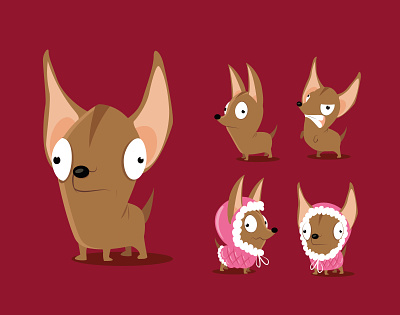 CHIHUAHUA character design chihuahua cute dog illustration vector