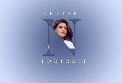 Letter portrait design graphic design typography