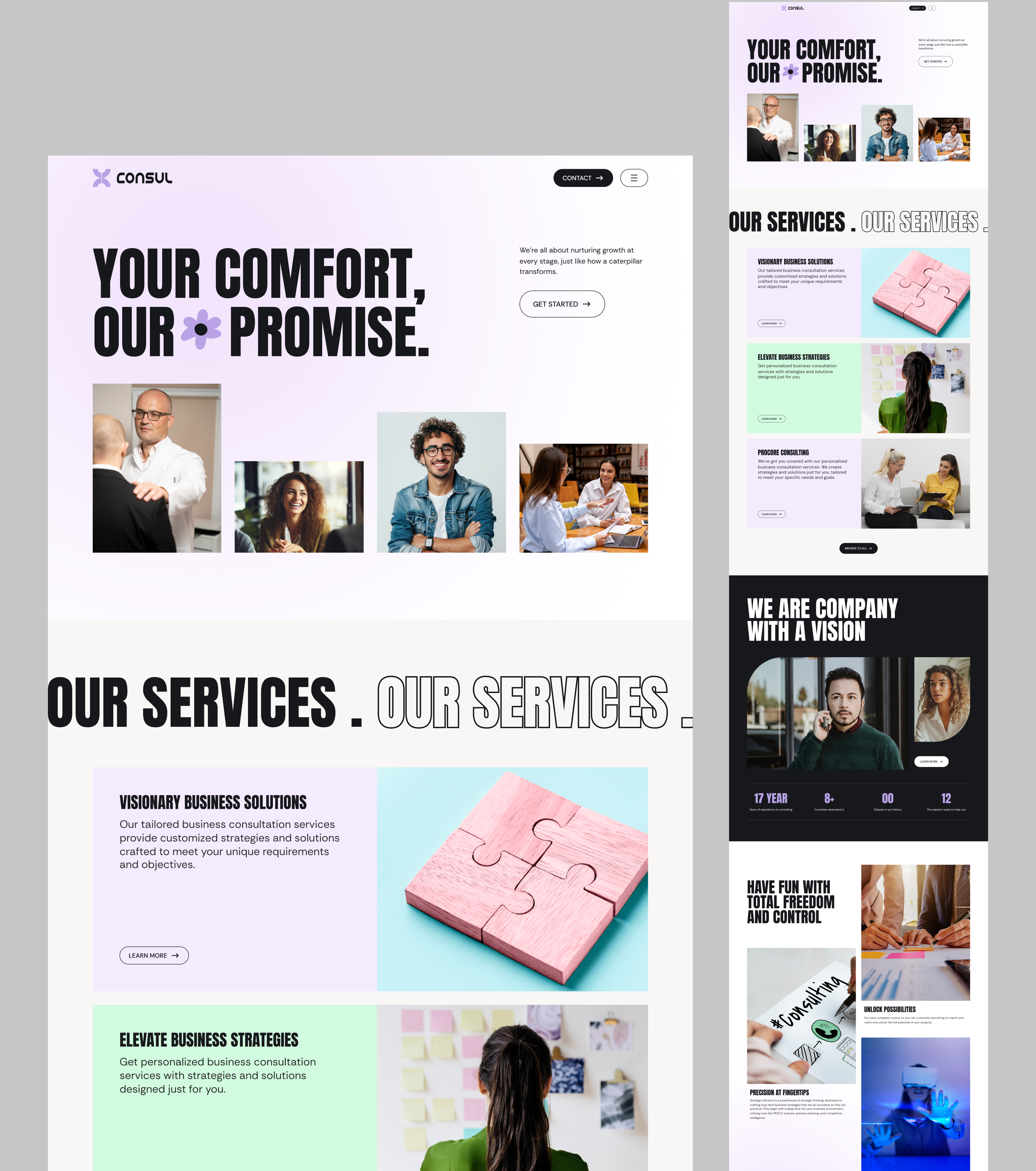 Business Consulting Website Design astro business consulting business consulting website consulting agency digital agency framer hero section homepage landing page landing page design light ui nextjs ui design ui ux web design web ui webflow website website design website template