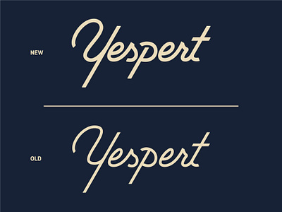 Logo Refresh branding lettering logo script type typography yes