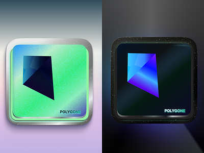 App Icon app icon dark mode design gradient graphic design icon icon design logo metal polygon shapes ui vector