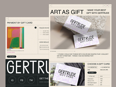 Improvements on the site Gertrude design graphic design minimal ui ux website
