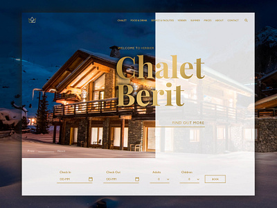 Chalet Berit Web Design booking brand design branding chalet hotel ui ux visual design web web design webflow website website design