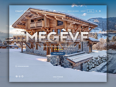 Chalet Atlas Web Design booking chalet design digital hotel ski ui ux visual design web web design website