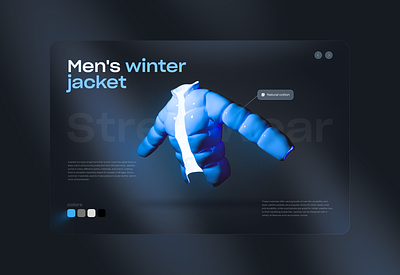 Men's winter jacket UI 3d art branding font graphic design illustration jacket logo street street wear ui ux uxui wear web website