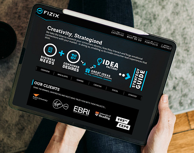 FIZIX Interactive Studio Site brand agency creative agency graphics design infographics interactive agency web design
