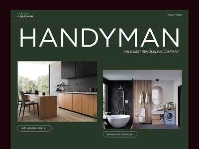 Design website for remodeling company Handyman design minimal ui ux website
