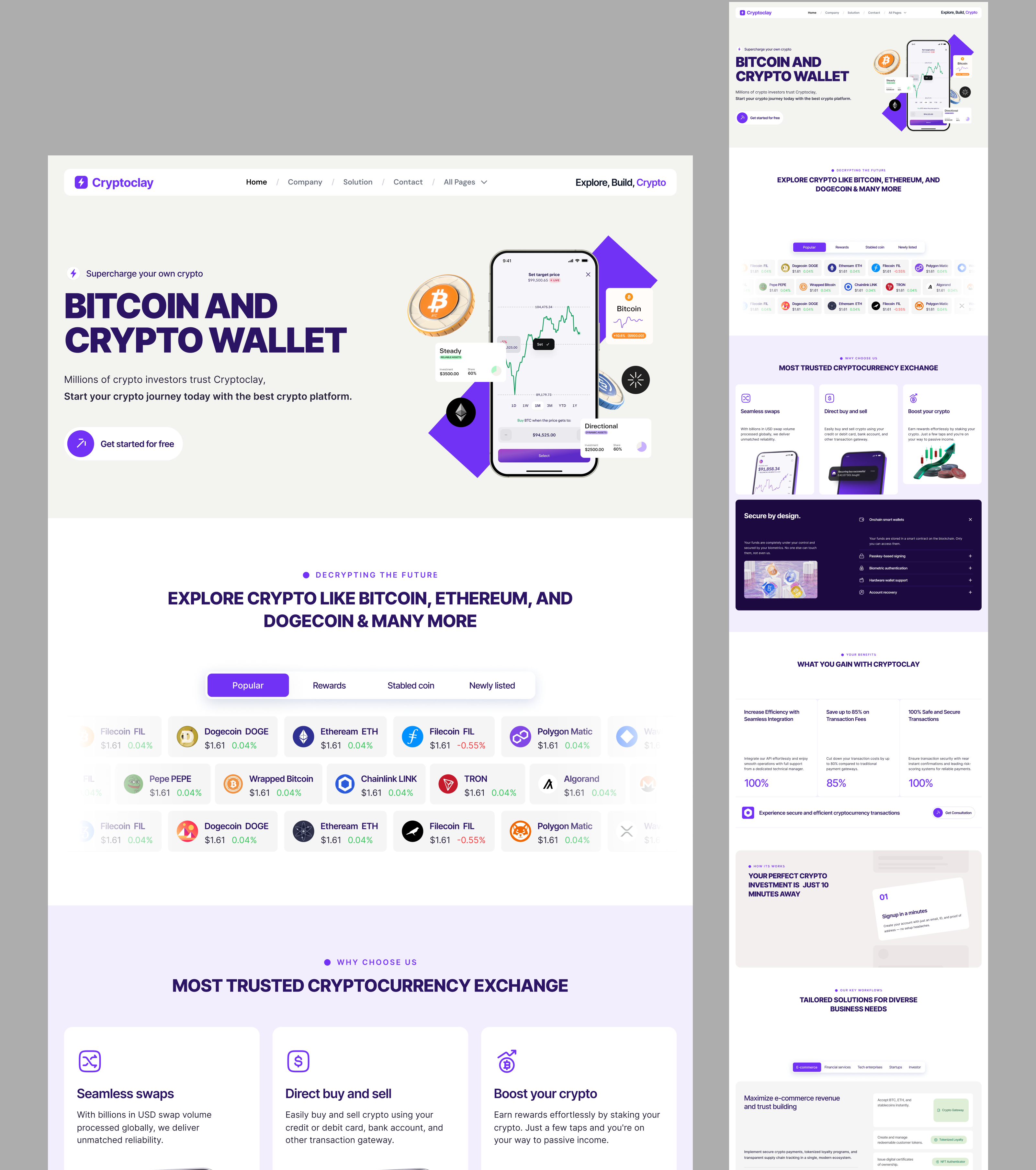 Crypto Wallet Website Design astro crypto wallet crypto wallet website digital agency framer hero section homepage landing page landing page design light ui minimal nextjs ui design ui ux web design web ui webflow website website design website template