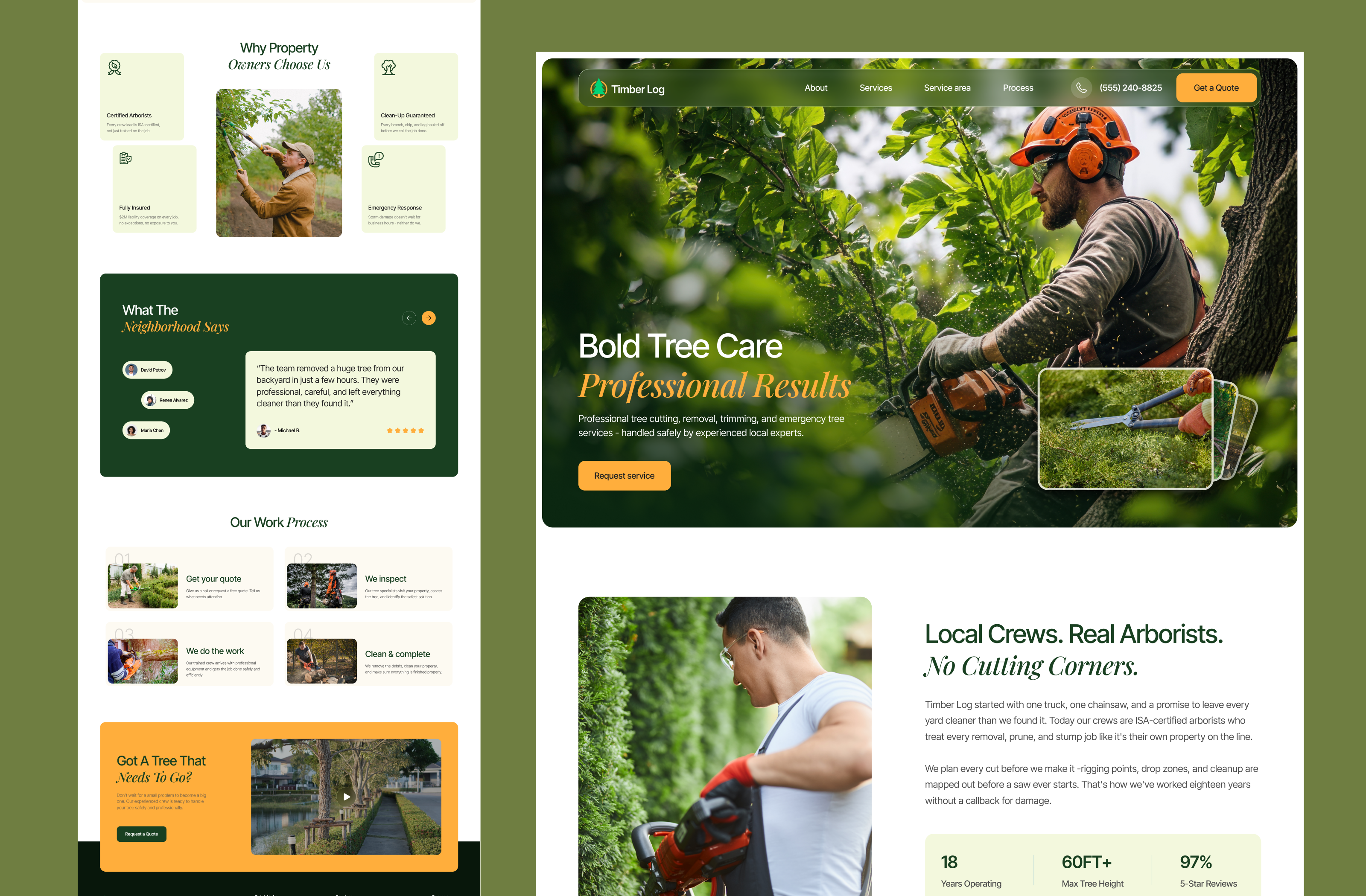 Tree Service Website Design | Tree Removal Arborist Landing Page arborist arborist website landing page design tree care tree cutting tree cutting service website tree removal tree removal website tree service tree service landing page design tree service website tree trimming tree trimming service website ui ux design web design website design