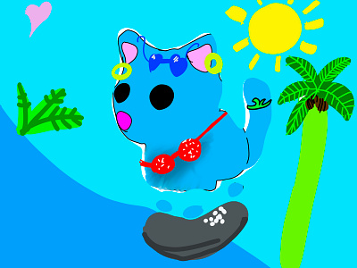 Roblox Adopt me Kitten adobe design illustraion illustration ipad pro kids art kids draw