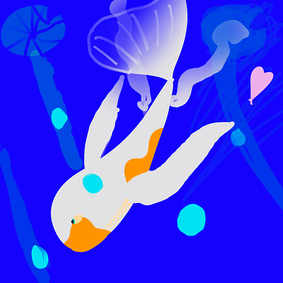 Fish at depth adobe illustraion illustration ipad pro kids art kids draw