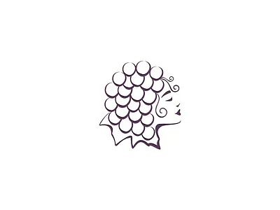 Grapes Lady Logo FOR SALE branding design for sale grapes graphic design illustration logo natural vector wine