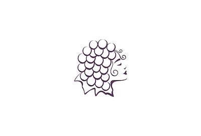 Grapes Lady Logo FOR SALE branding design for sale grapes graphic design illustration logo natural vector wine