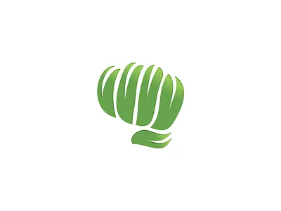 Green Fist Logo FOR SALE branding design fight fist for sale graphic design illustration leaves logo natural plants vector