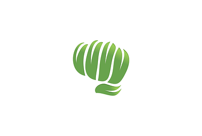 Green Fist Logo FOR SALE branding design fight fist for sale graphic design illustration leaves logo natural plants vector