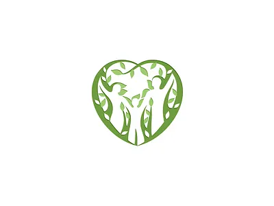 Natural Family Logo FOR SALE branding design family for sale graphic design heart illustration leaves logo natural tree trees vector