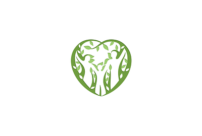 Natural Family Logo FOR SALE branding design family for sale graphic design heart illustration leaves logo natural tree trees vector