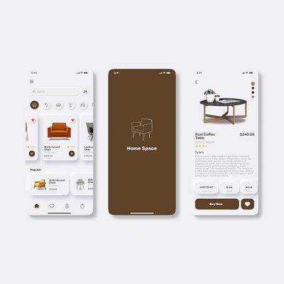 Furniture Store UI Design app design e commerce furniture graphic design illustration store ui ux