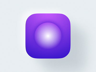 Violet Sphere! app icon ball brand branding business circle design figma glass glow gradient icon illustration ios logo mobile saas sphere startup violet