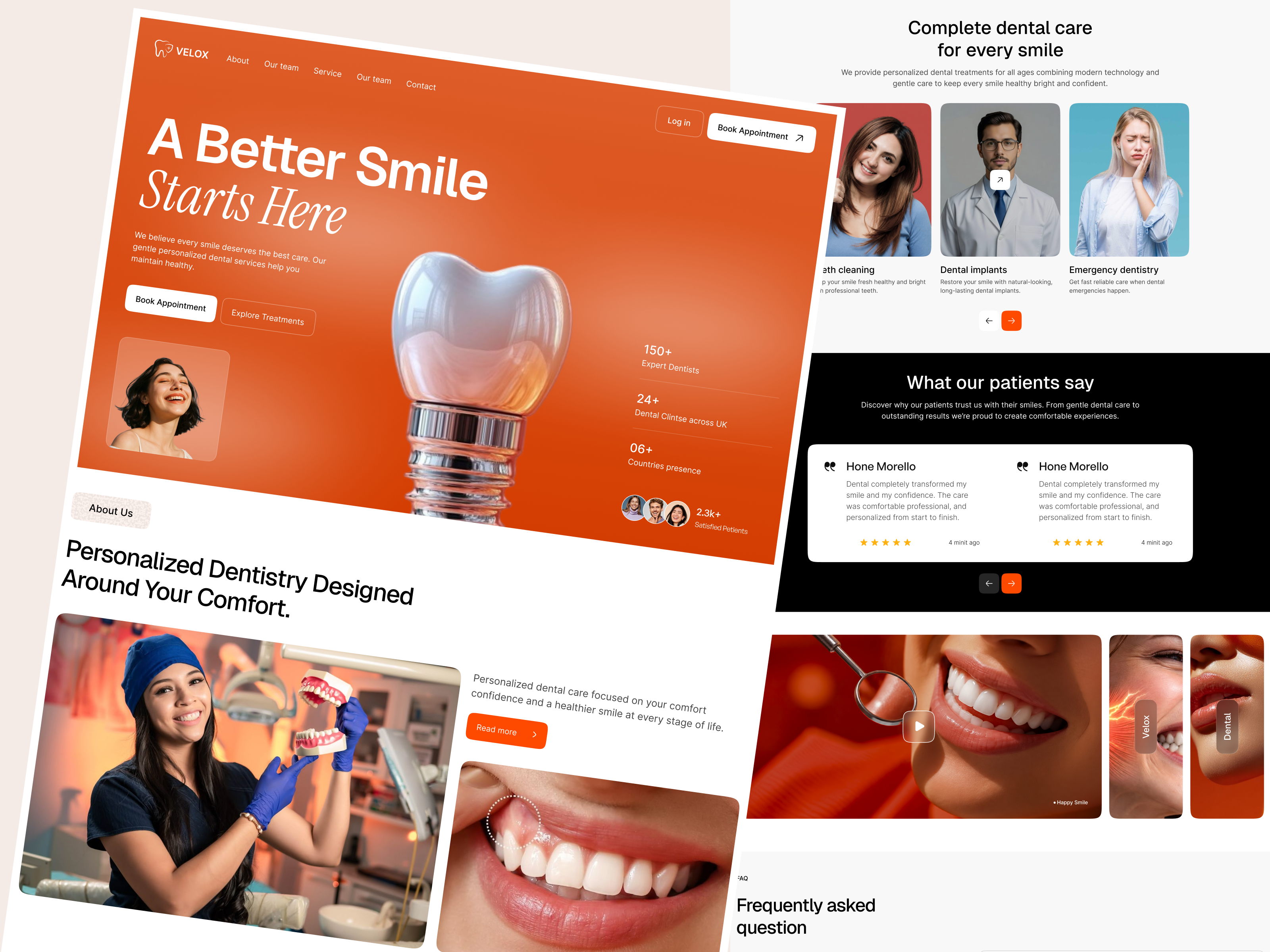Dental Clinic Website Design dental dental care dental clinic website dentist design health home page smile tooth ui ux web web design website design