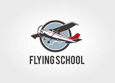 Flying School Logo aero plane flight flying illustration logo pilot plane
