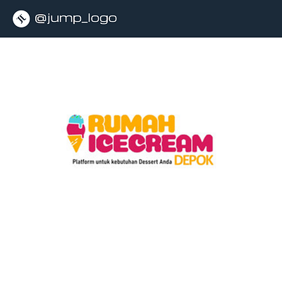 (Fake Project) Redesign Ice Cream Shop Logo (Rumah Icecream) blue branding design fun graphic design ice icecream icecreamlogo illustration indonesia logo pink typography vector