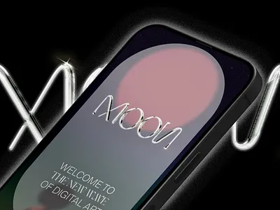 MOON | Case Study for UI Design art branding chrome effect digital art graphic design moon neo brutalism nft product ui urban