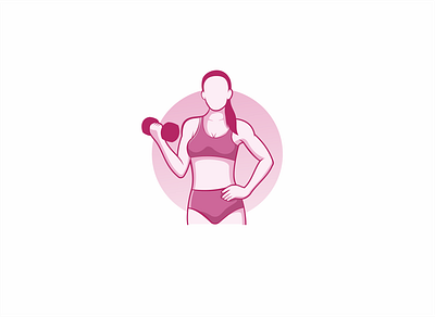 Fitness Beauty body building fitness girl gym health lady logo slim sport woman workout