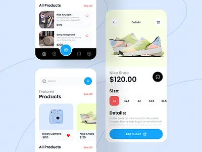 Shoe store-ios app adidas app app design footwear ios mobile app nike nike running nike shoes shoe shoe app shoes store sneaker