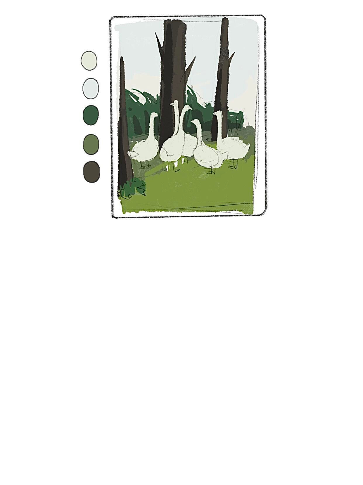 Pinterest Chech Five Geese in the Meadow 🌿🌳 by Paulina Korzińska on Dribbble